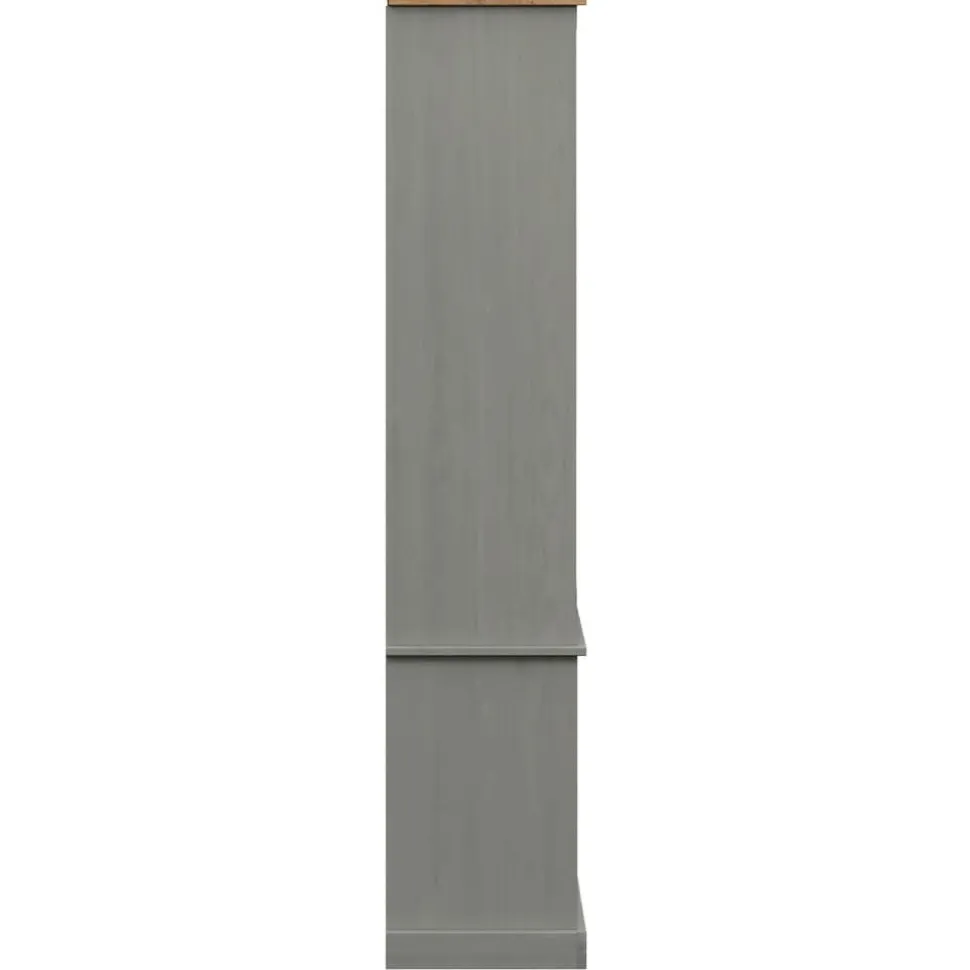 Vitriinikaappi VIGO harmaa 85x35x170 cm täysi mänty (53195)