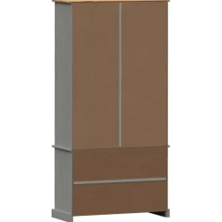 Vitriinikaappi VIGO harmaa 85x35x170 cm täysi mänty (53195)