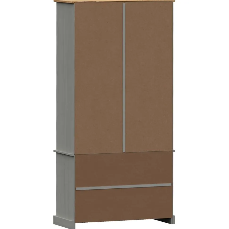 Vitriinikaappi VIGO harmaa 85x35x170 cm täysi mänty (53195)