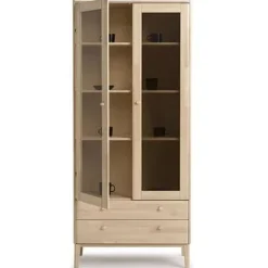 Vitriini Kiteen Huonekalutehdas Matinea, 79x182cm, lakattu koivu