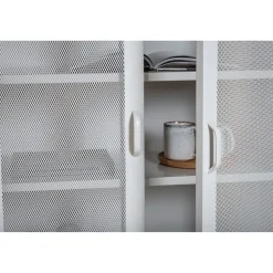 Vitriini Venture Home Misha, mesh-ovilla, 101.5x80cm, valkoinen