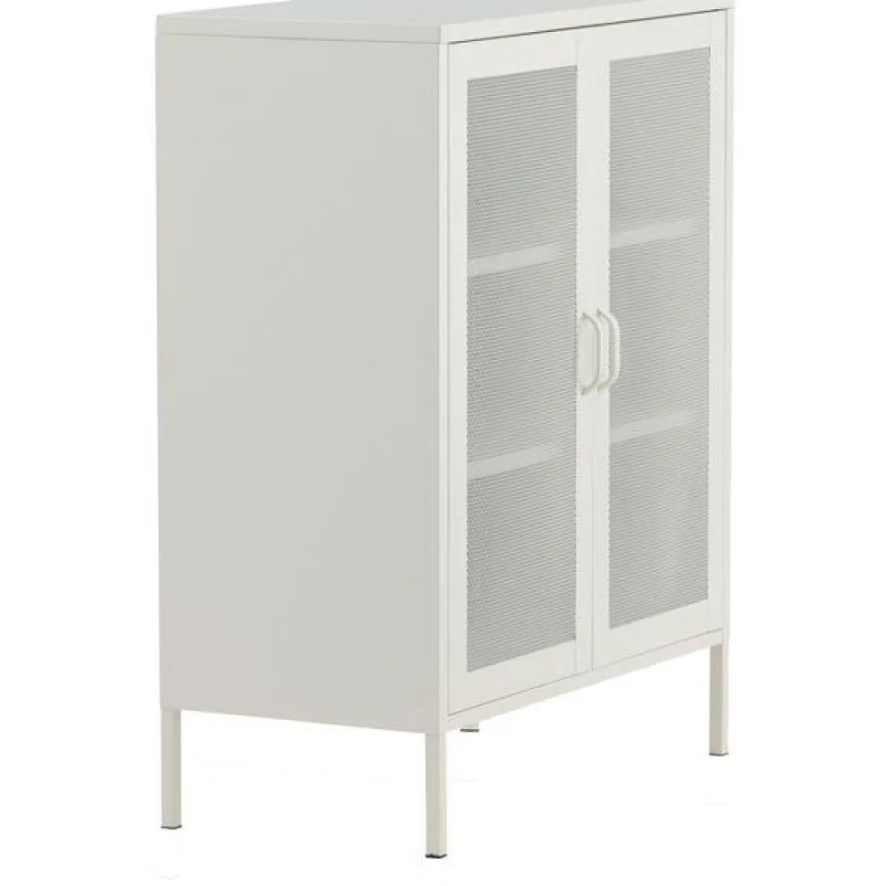 Vitriini Venture Home Misha, mesh-ovilla, 101.5x80cm, valkoinen