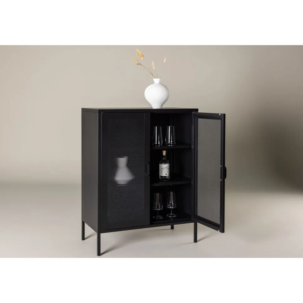 Vitriini Venture Home Misha, mesh-ovilla, 101.5x80cm, valkoinen