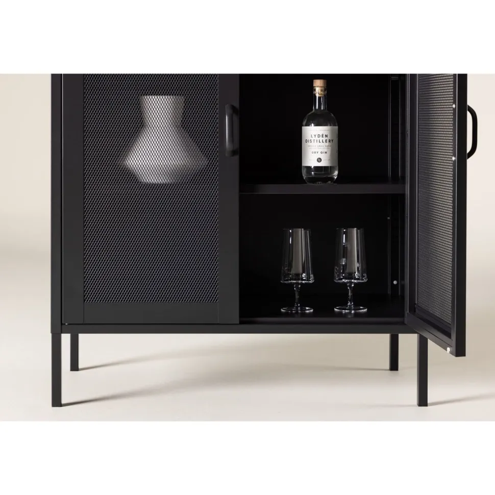 Vitriini Venture Home Misha, mesh-ovilla, 101.5x80cm, valkoinen