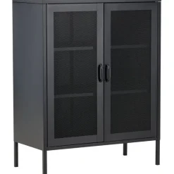 Vitriini Venture Home Misha, mesh-ovilla, 101.5x80cm, valkoinen