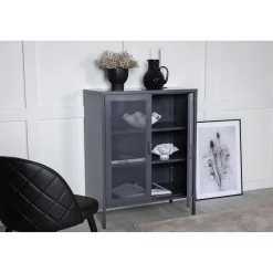 Vitriini Venture Home Misha, mesh-ovilla, 101.5x80cm, valkoinen