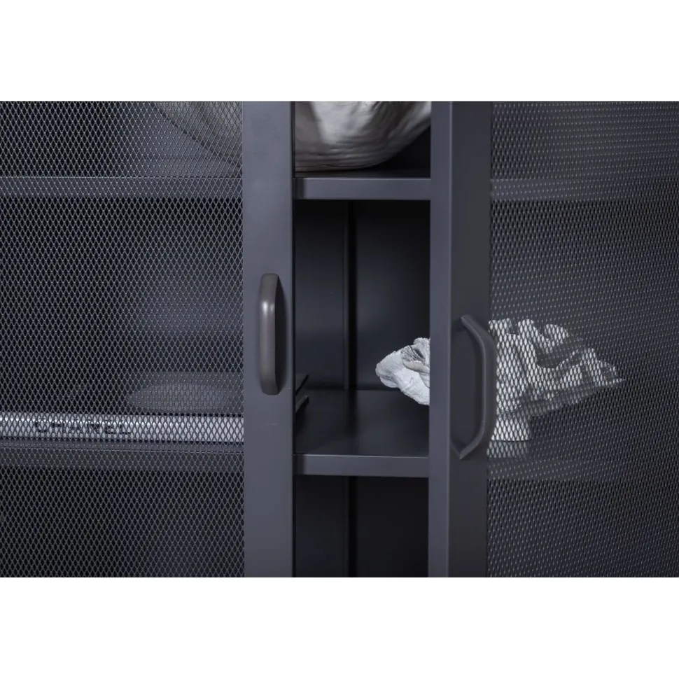 Vitriini Venture Home Misha, mesh-ovilla, 101.5x80cm, valkoinen