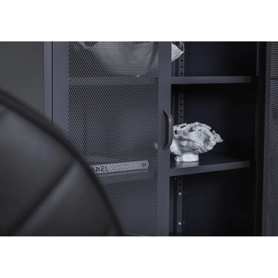 Vitriini Venture Home Misha, mesh-ovilla, 101.5x80cm, valkoinen