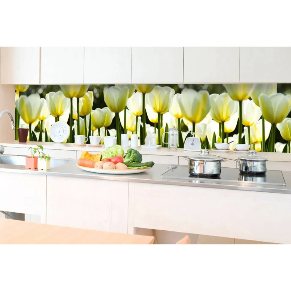 Välitilatarra Dimex White Tulips 180x60cm