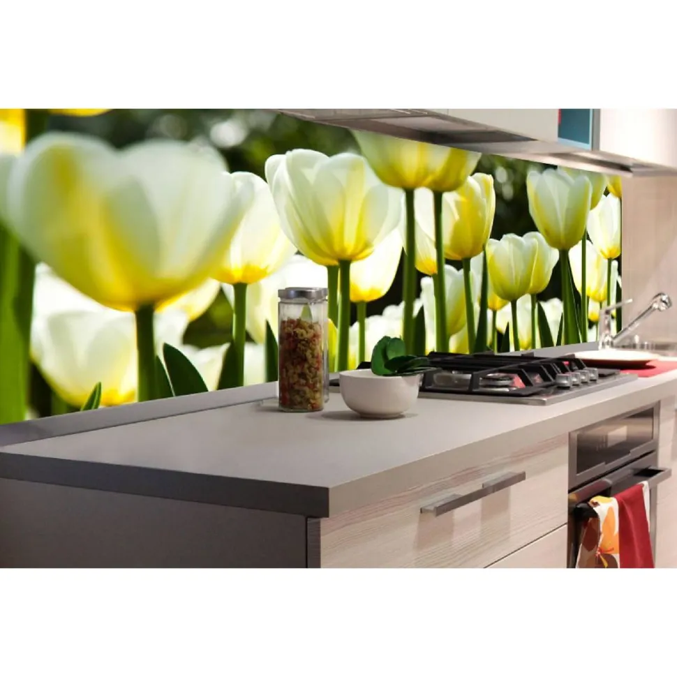 Välitilatarra Dimex White Tulips 180x60cm