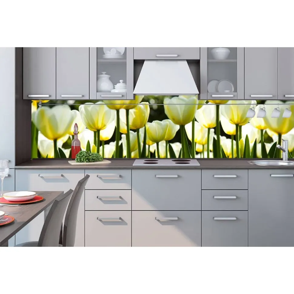 Välitilatarra Dimex White Tulips 180x60cm