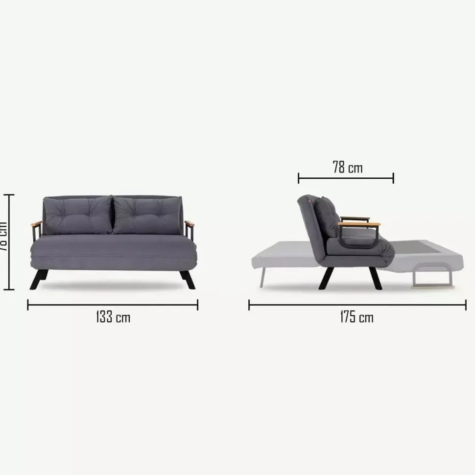 Vuodesohva Linento Furniture Sando, 2-istuttava, eri värejä