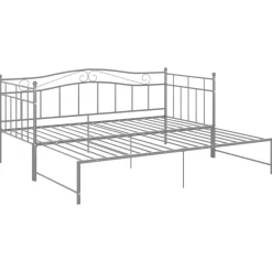 Vuodesohvan runko harmaa metalli 90x200 cm (24784)