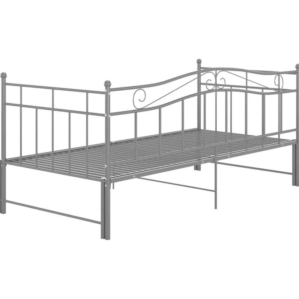 Vuodesohvan runko harmaa metalli 90x200 cm (24784)