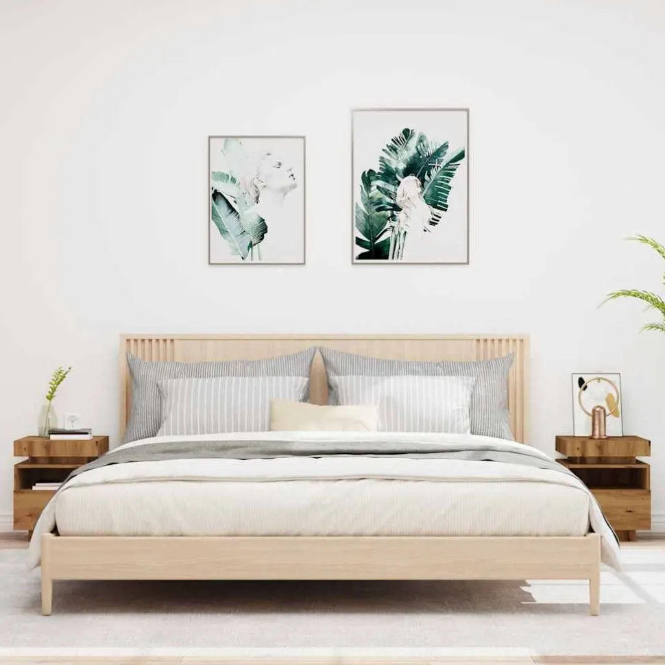 Yöpöydät LED-valoilla 40x39x48,5 cm, eri värejä ja pakkauskokoja (33073)